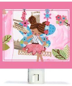 "Birch Tree Fairies, Sitting Pretty" Canvas Art Night Light by Winborg Sisters