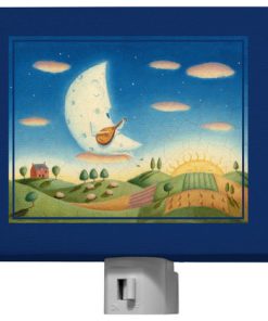 "Musical Moon" Night-Light Canvas Art by Alison Jay