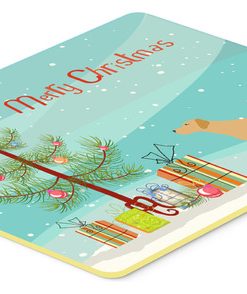 Yellow Labrador Retriever Merry Christmas Tree Kitchen/Bath Mat, 20"x30"
