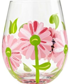 "Ooops-A-Daisy" Stemless Wine Glass