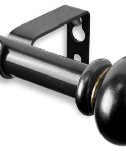 Yolanda Curtain Rod, Black, 48-84"
