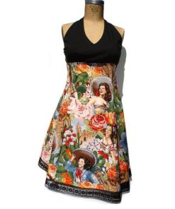 "Swing Me Down" Senoritas Halter Dress